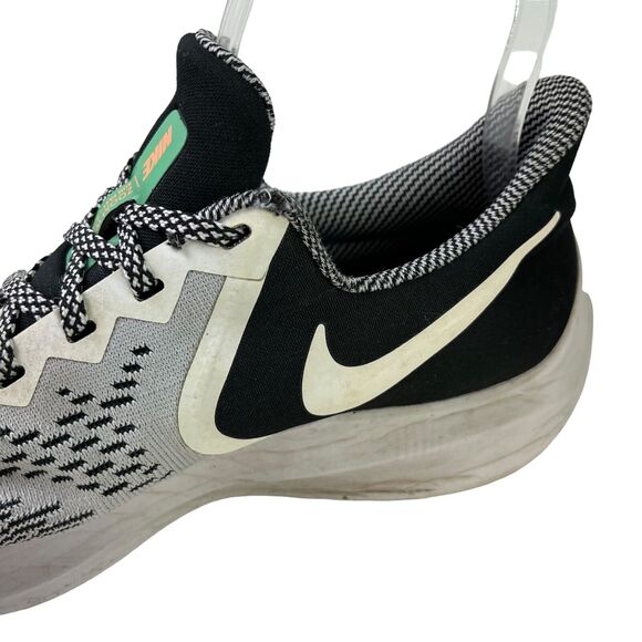 Nike Mens BQ9261-001 Zoom Winflo Black White Running Sneakers Lace Up Shoes 7.5 - Picture 4 of 16